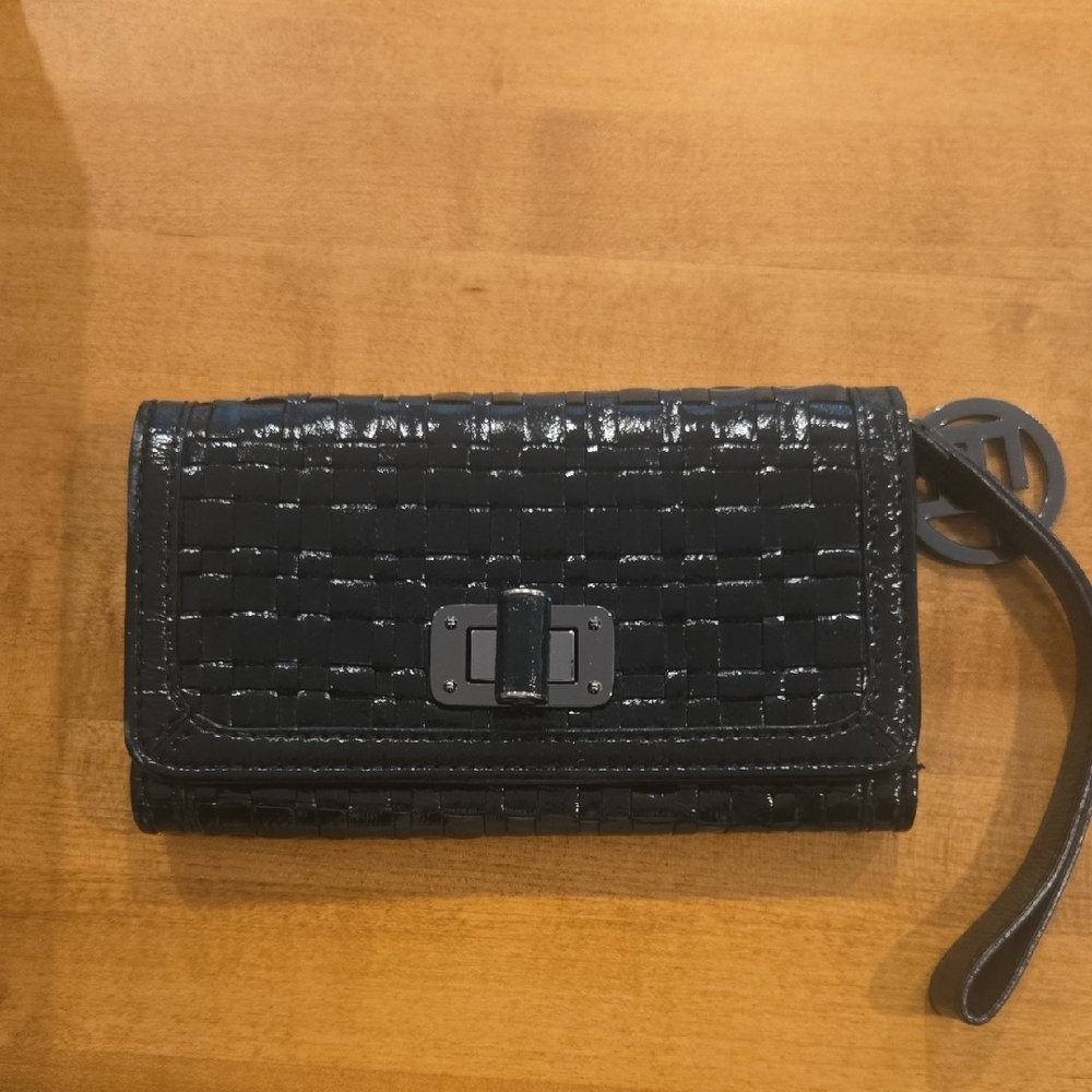 Elliott Lucca Black Leather Clutch